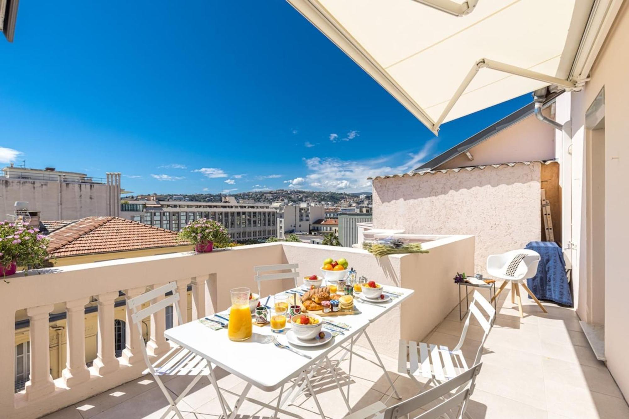 Spitalieri- Sunny Terrace With View -New Apartment Nice Extérieur photo